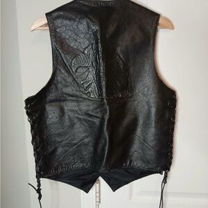 Vintage Black Leather Vest